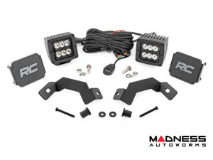 Toyota Land Cruiser Lighting Upgrade - LED Ditch Light Kit - Rough Country Black Series Spot Beam